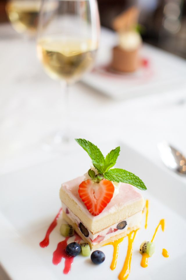 Dine at Criollo Restaurant for lunch during COOLinary Restaurant Month, and you could choose our Vanilla Marquise with Almond Genoise, Fruit Jam, Berries, Mango and Raspberry Sauce for dessert.