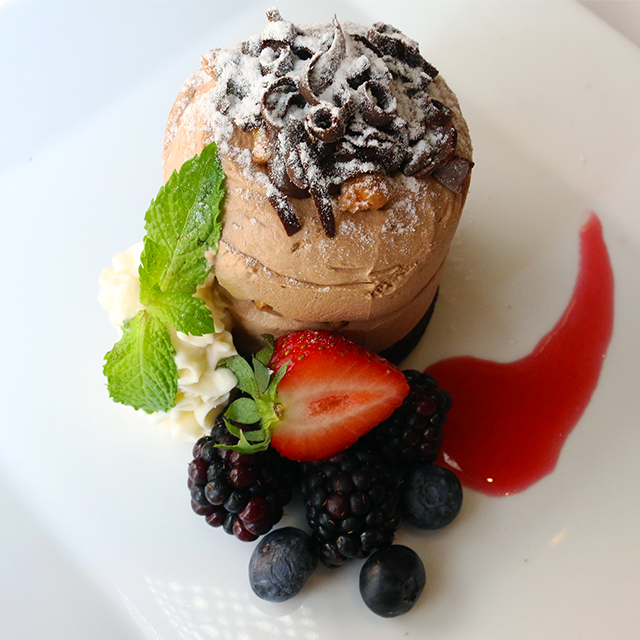 Choose from two delicious desserts on Criollo's COOLinary lunch menu, including our Mile High Chocolate Parfait.